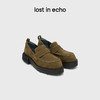 [捡漏价]lost in echo2024秋季新款通勤棕色星星底拼接圆头厚底乐福鞋单鞋 商品缩略图0