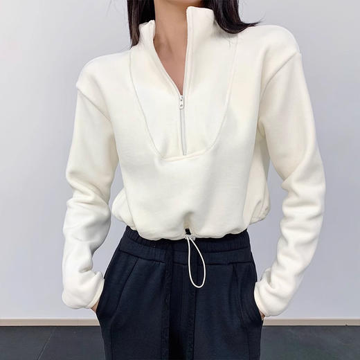 跃牌【禅语梵心】冬季健身外套防寒保暖摇粒绒长袖瑜伽服WT4704 商品图2