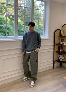 D家 圆领 羊毛混纺Christian Dio*r Tag刺绣圆领毛衣（JN）