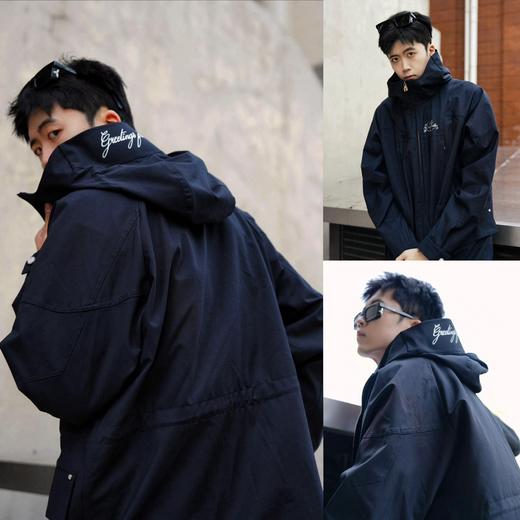 驴家 烫银印花派克大衣（JN） 商品图1