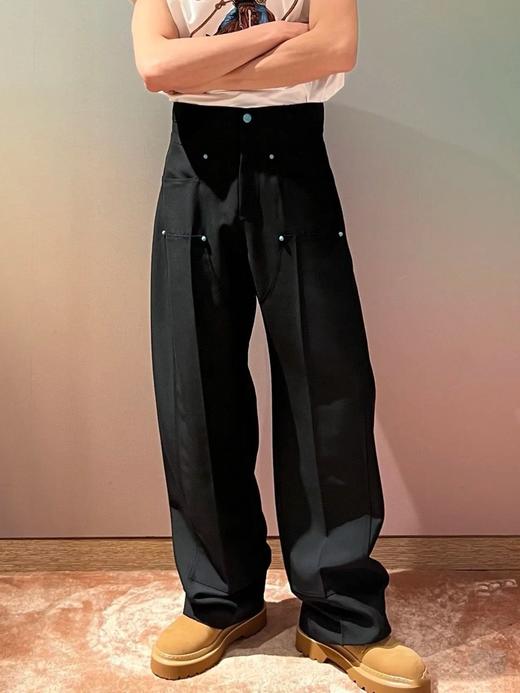 驴家 羊毛晕染绿松石扣长裤（JN） 商品图3