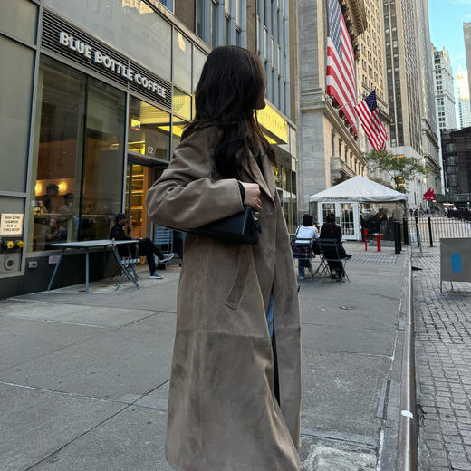 ROMI STUDIO“棕标甄选”土耳其进口头层小羊反绒宽松皮衣 431PS028 商品图4