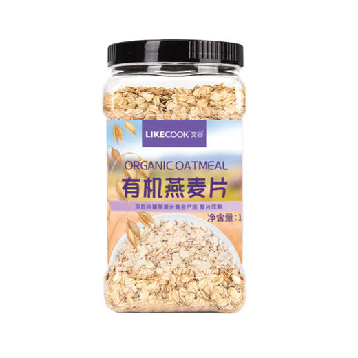 航 艾谷有机燕麦片(熟)  1000g/桶 商品图0