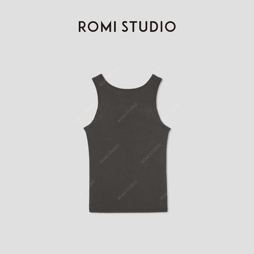 ROMI STUDIO“简约随性” 高支棉高弹U领针织吊带背心 RW24ASZ0456 商品图2