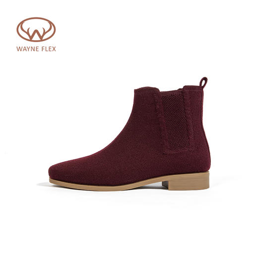 Wayne Flex韦恩简约法式风优雅气质保暖平底羊毛切尔西短靴女WF6270 商品图12