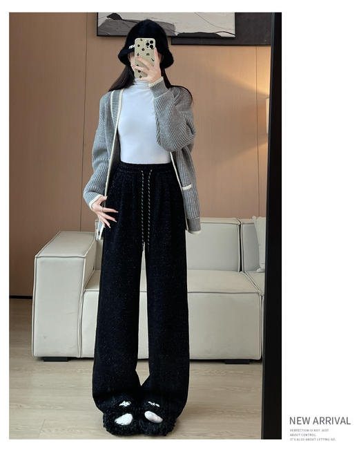 📣拒绝臃肿❌冬天爆火的【 小香风亮丝毛呢阔腿裤】上身显瘦又暖烘烘🔥 商品图5