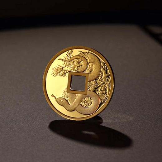 【中国金币】2025蛇年贺岁仿古方孔金钱（999足金） 商品图4