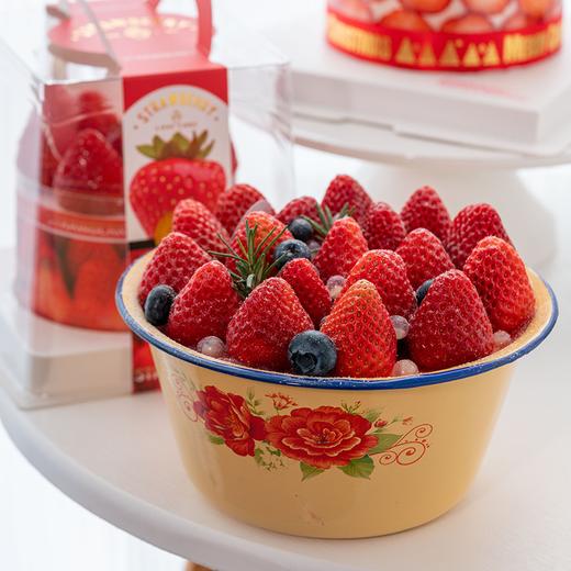 搪瓷盆草莓蛋糕 满满新鲜草莓 商品图3
