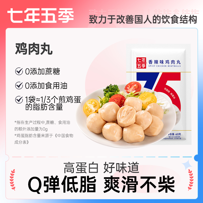 秒杀！！！鸡胸肉丸*3袋，不限购，一单可拍多份