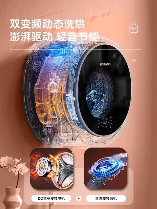 大宇壁挂洗衣机婴儿洗烘一体机除菌除螨内衣内裤洗衣机BGX05H 商品图2