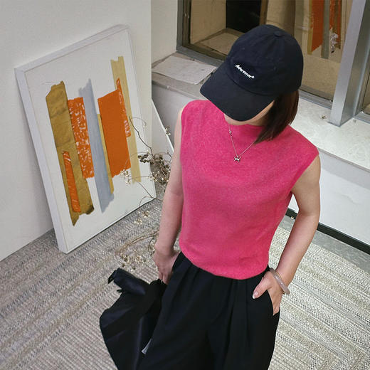 【顺丰包邮】34806 洛诗琳秋冬内搭神器无袖羊毛针织套头衫女20037 商品图1