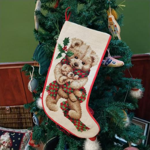 莫氏绒绣 纯手工羊毛圣诞礼品 《圣诞袜》003 商品图0