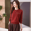 CC-101-56732小个子毛衣女士2024新款秋冬季洋气圆领提花针织短上衣内搭打底衫 商品缩略图1