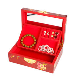 山西平遥非遗推光漆器手工彩绘首饰盒（6款可选）  复古高档梳妆盒新中式收纳盒非遗项目大漆