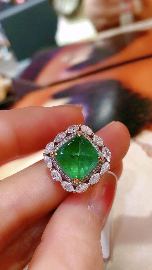 6.65ct糖塔祖母绿戒指 商品图2