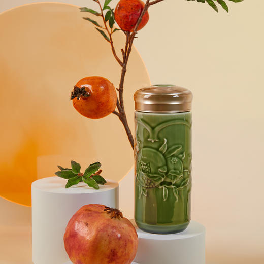 石榴喜果随身杯 双层330ml 商品图2