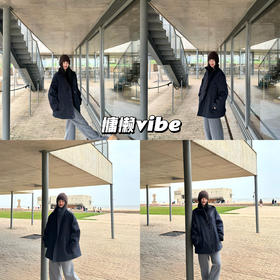 新品上身 | 保暖实穿藏蓝色棉服，分享周末心情！