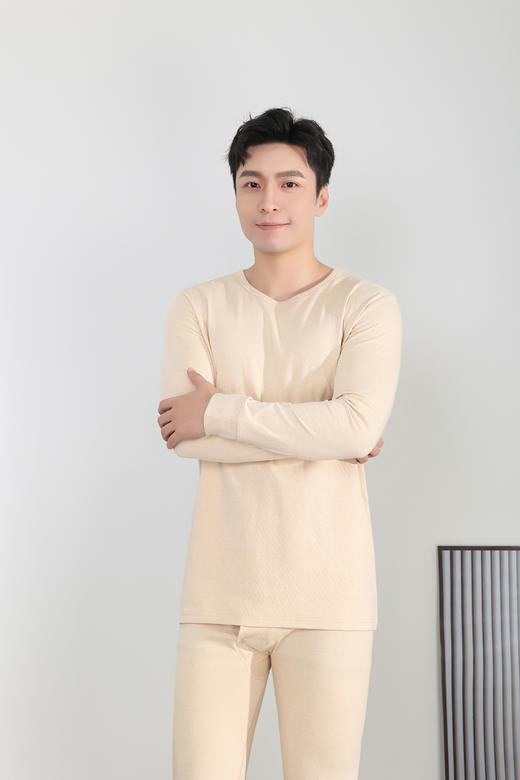 双层绵柔内衣套（男）棕色 商品图5