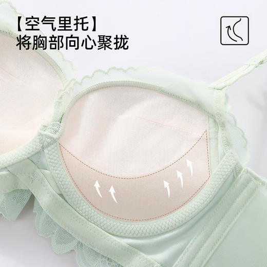 【小胸聚拢】熳洁儿 仙美花卉蕾丝内衣女聚拢上托侧收不空杯无钢圈24261535 商品图2