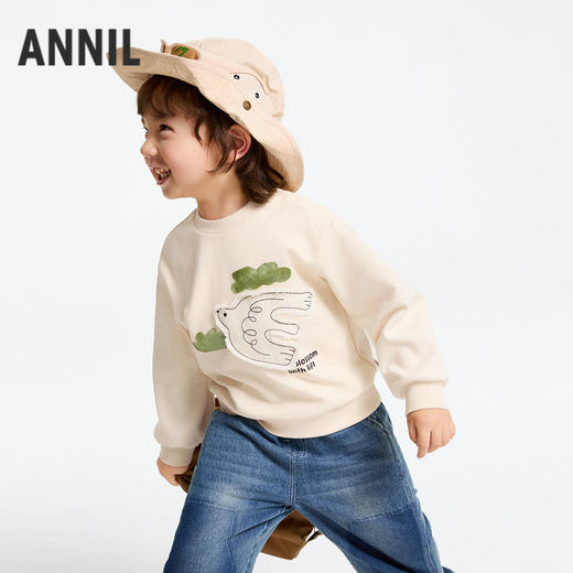 男童圆领长袖卫衣春季新款安奈儿童装实体店同款XB511536 商品图2