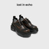lost in echo2024秋季新款厚底增高切面底大圆头西装鞋德比鞋女 商品缩略图0