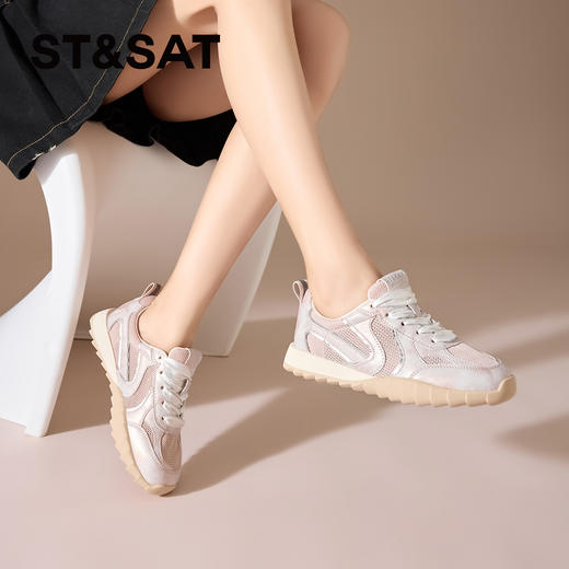 星期六休闲复古网面透气运动鞋SSC2112C3B 商品图7
