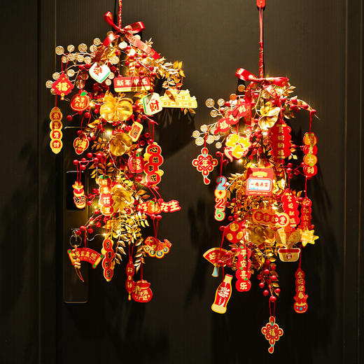 【开门见喜❗️马年限定发财果挂件】五福临门，吉祥如意，把福气和年味带回家！新年装饰2025新款春节过年家用客厅商场喜庆用品红果挂饰 商品图1