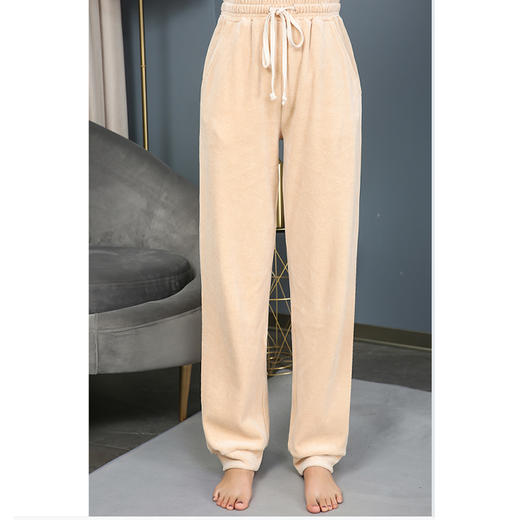 天鹅绒长裤（女）棕色 商品图0