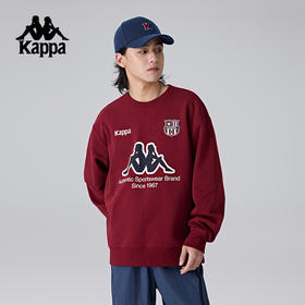 Kappa卡帕背靠背圆领运动卫衣女春秋新款休闲上衣男针织套头衫潮K0F12WT05