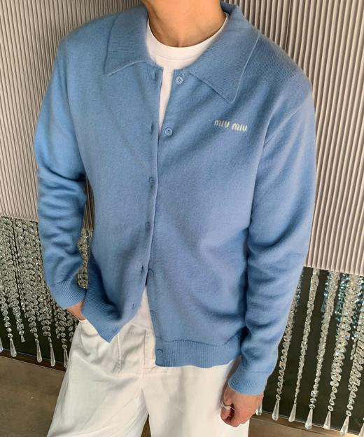 miu家 羊绒混纺 翻领式开衫（JN） 商品图0