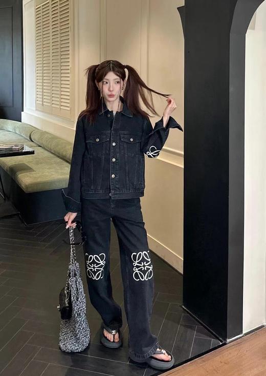 罗家 黑色单宁激光切割 牛仔外套➕长裤（JN） 商品图4