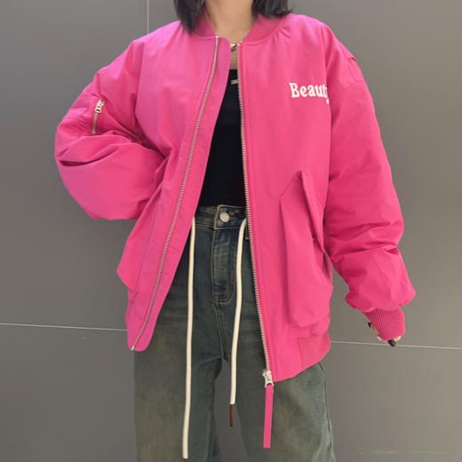 NB双口袋小字母LOGO棒球棉服外套（红） 冬季 144070030321 商品图0