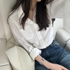 ROMI STUDIO“极简随性” 100%进口棉磨毛软糯翻领衬衣 RW24ASD0406