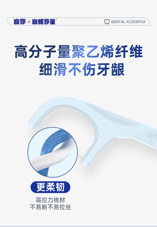 幽螺莎星双线护理牙线棒 商品图2