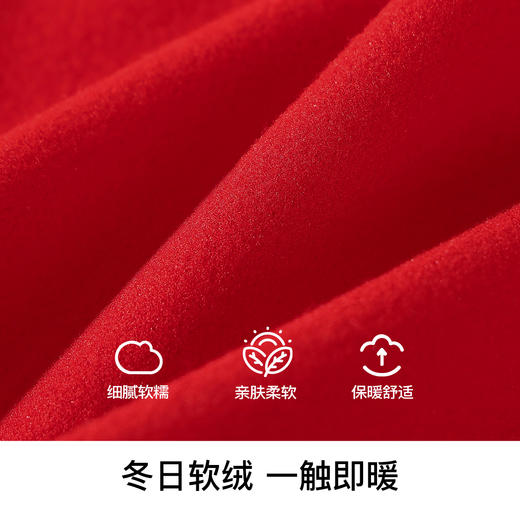 【精典泰迪】【100，130】女童加绒连衣裙儿童大红色拜年服 商品图8