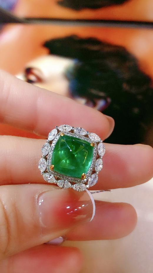 6.65ct糖塔祖母绿戒指 商品图0