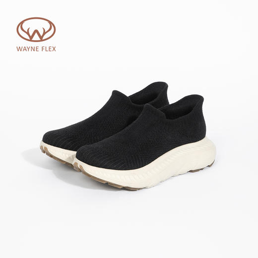 【男女同款】Wayne Flex韦恩防泼水美丽诺羊毛飞织一脚蹬百搭休闲运动鞋WF3128（预售7天发货） 商品图4