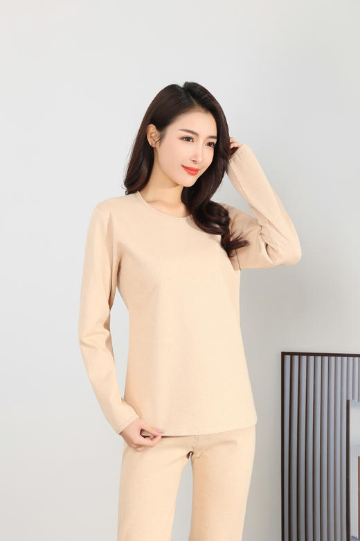 暖绒保暖内衣套装(女）棕色 商品图4