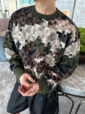 驴家 迷彩格子套头毛衣（JN）