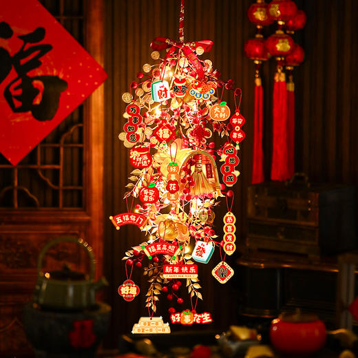 【开门见喜❗️马年限定发财果挂件】五福临门，吉祥如意，把福气和年味带回家！新年装饰2025新款春节过年家用客厅商场喜庆用品红果挂饰 商品图0