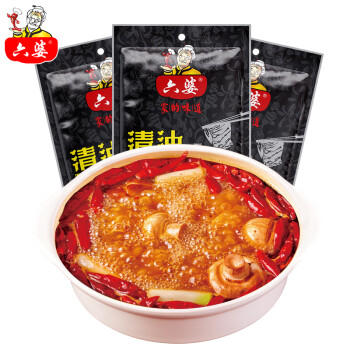 六婆清油火锅底料150g*3袋家用调味麻辣烫四川火锅关东煮汤料冒菜调料 /粮油调味 /调味品 /火锅底料/蘸料 商品图4