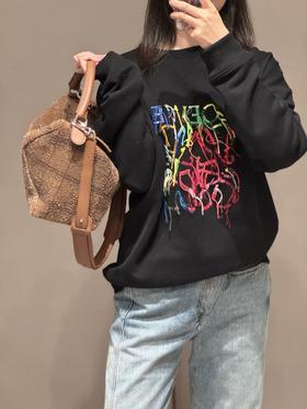 罗家 彩色流苏刺绣圆领卫衣（JN）