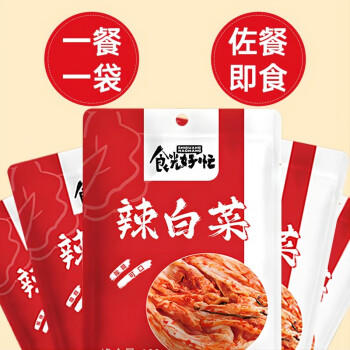 食光好忙辣白菜 100g*5袋装 韩国风味香辣白菜即食下饭菜咸菜酱菜  /粮油调味 /调味品 /复合香辛料 商品图4