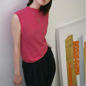 【顺丰包邮】34806 洛诗琳秋冬内搭神器无袖羊毛针织套头衫女20037