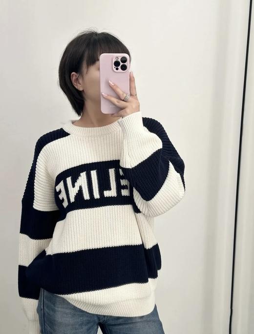 赛琳  海军蓝白条👍条纹毛衣（JN） 商品图0