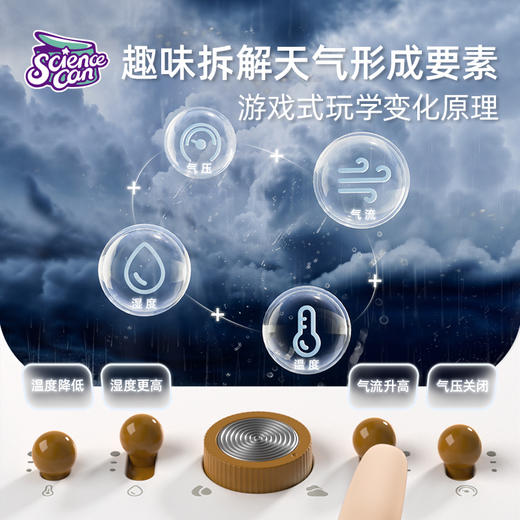 【新年限定款】科学罐头气象模拟站（高配直接送电池+螺丝刀）儿童科学实验生态站培养模拟天气降雨水量玩具 商品图6
