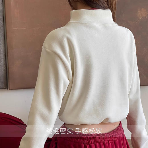 跃牌【禅语梵心】冬季健身外套防寒保暖摇粒绒长袖瑜伽服WT4704 商品图4