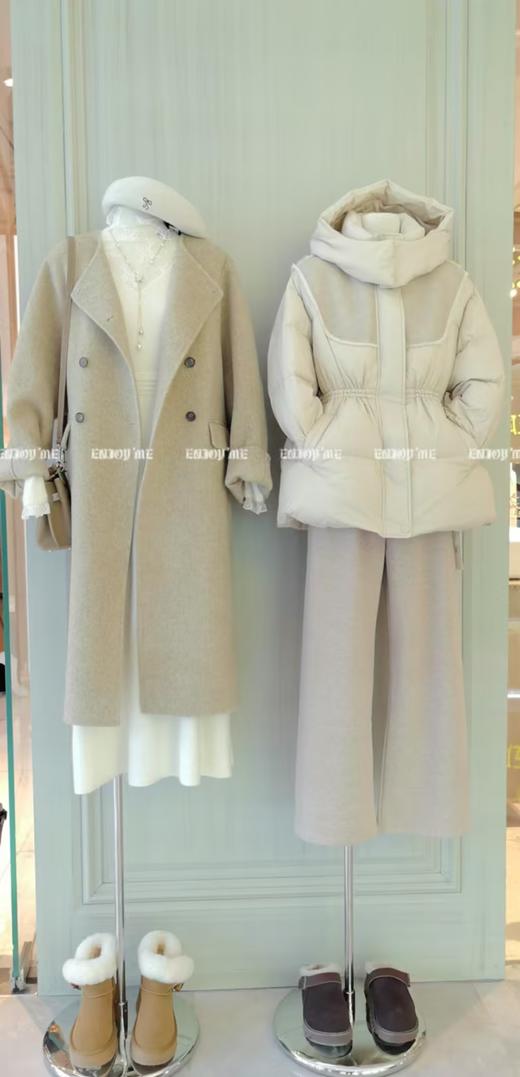 【门店同款】ENJOY冬季从“绒”冬日连帽拼接羽绒服 160644219 商品图1
