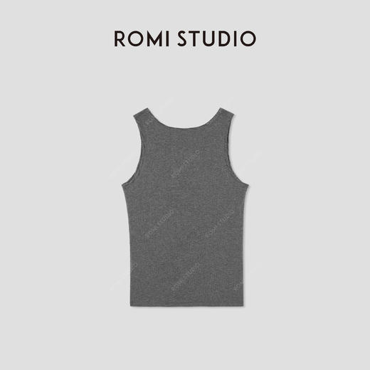 ROMI STUDIO“简约随性” 高支棉高弹U领针织吊带背心 RW24ASZ0456 商品图3