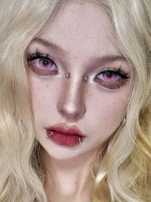 illusionDuck旗下 · 次元倒计时&时空隧道&粉色像素&粉绒绒｜ 14.5mm白狮参考着色大直径  半年抛美瞳  2片 商品图7